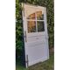 Old oak entrance door with glass H209xL116cm 18th century multi-point lock