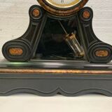 Napoleon III clock in black marble Pendulum Pendulum with mercury XIX century