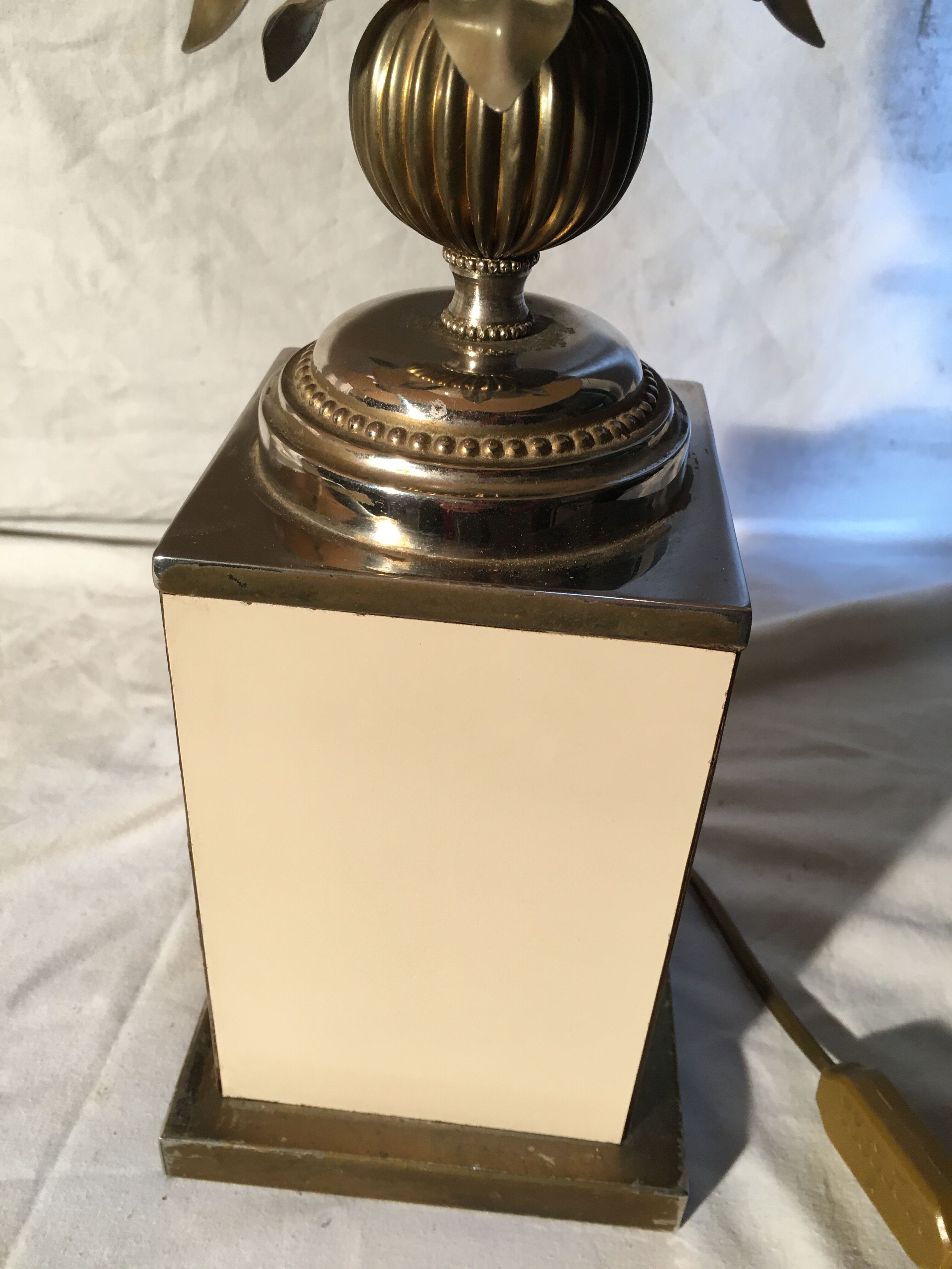 Pair of Hollywood Regency style egg lamps