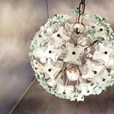 Mid century glass sputnik chandelier, 1970s