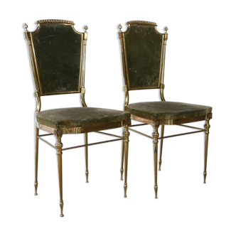 Pair of Mid-Century Brass Chairs