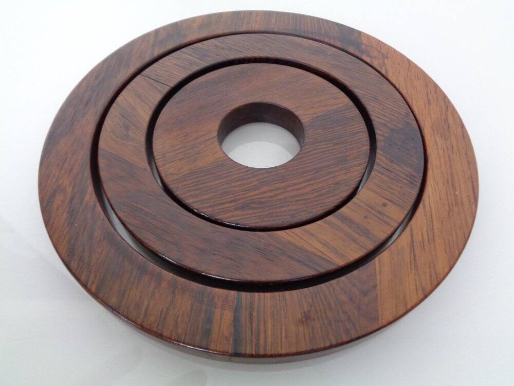 Danish Rosewood Coasters, 1960s, Set of 3