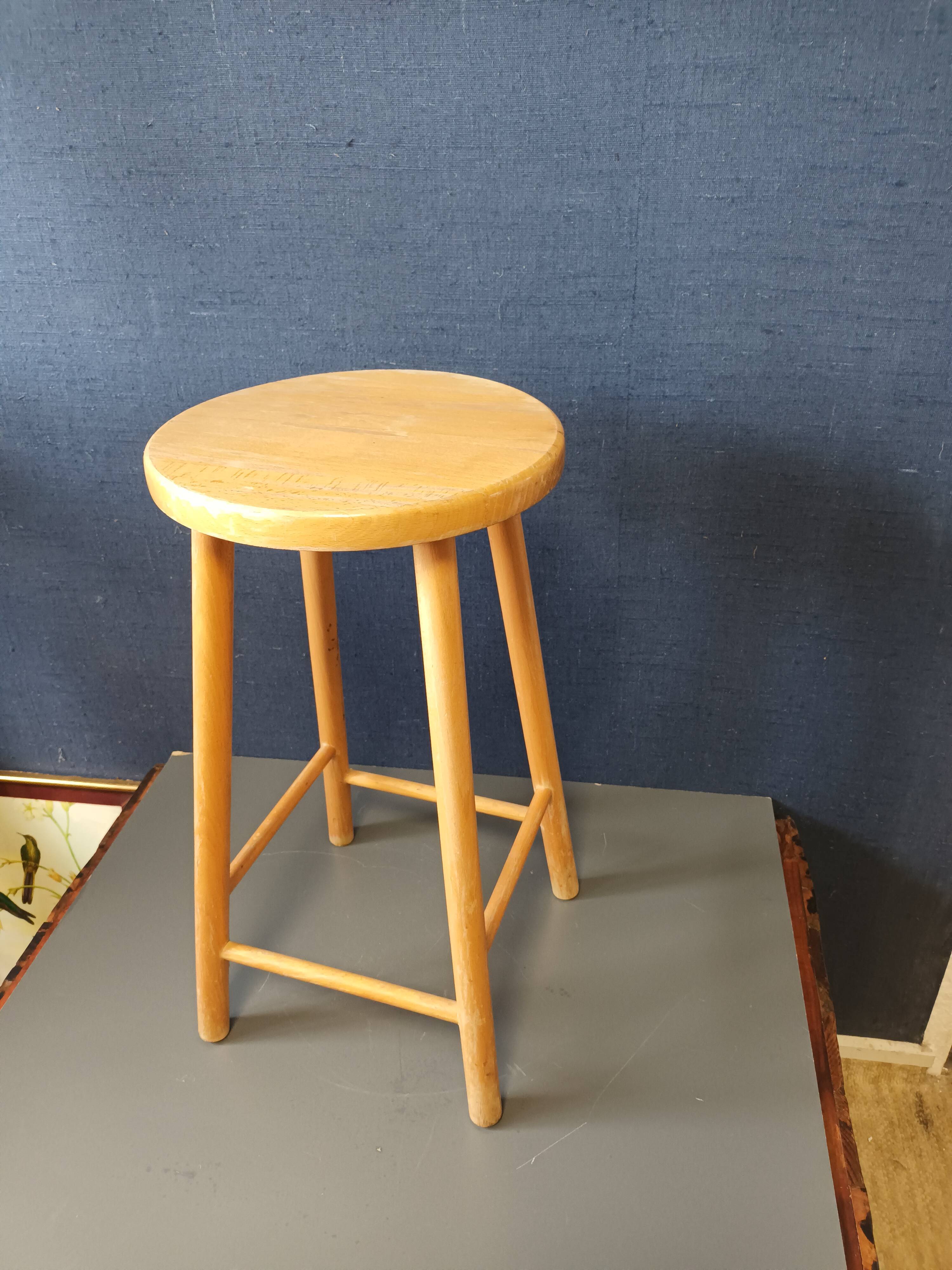 Beech wooden stool