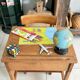 School desk and chair set stamped Baumann