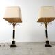 Paire de lampes de table vintage Hollywood Regency, 1970