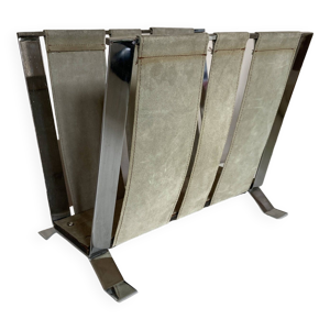 Porte revues chrome et - velours