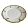 Vintage large round green porcelain serving platter with gold trim from Lim