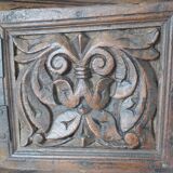 Antique carved wooden window and shutter from Rajasthan