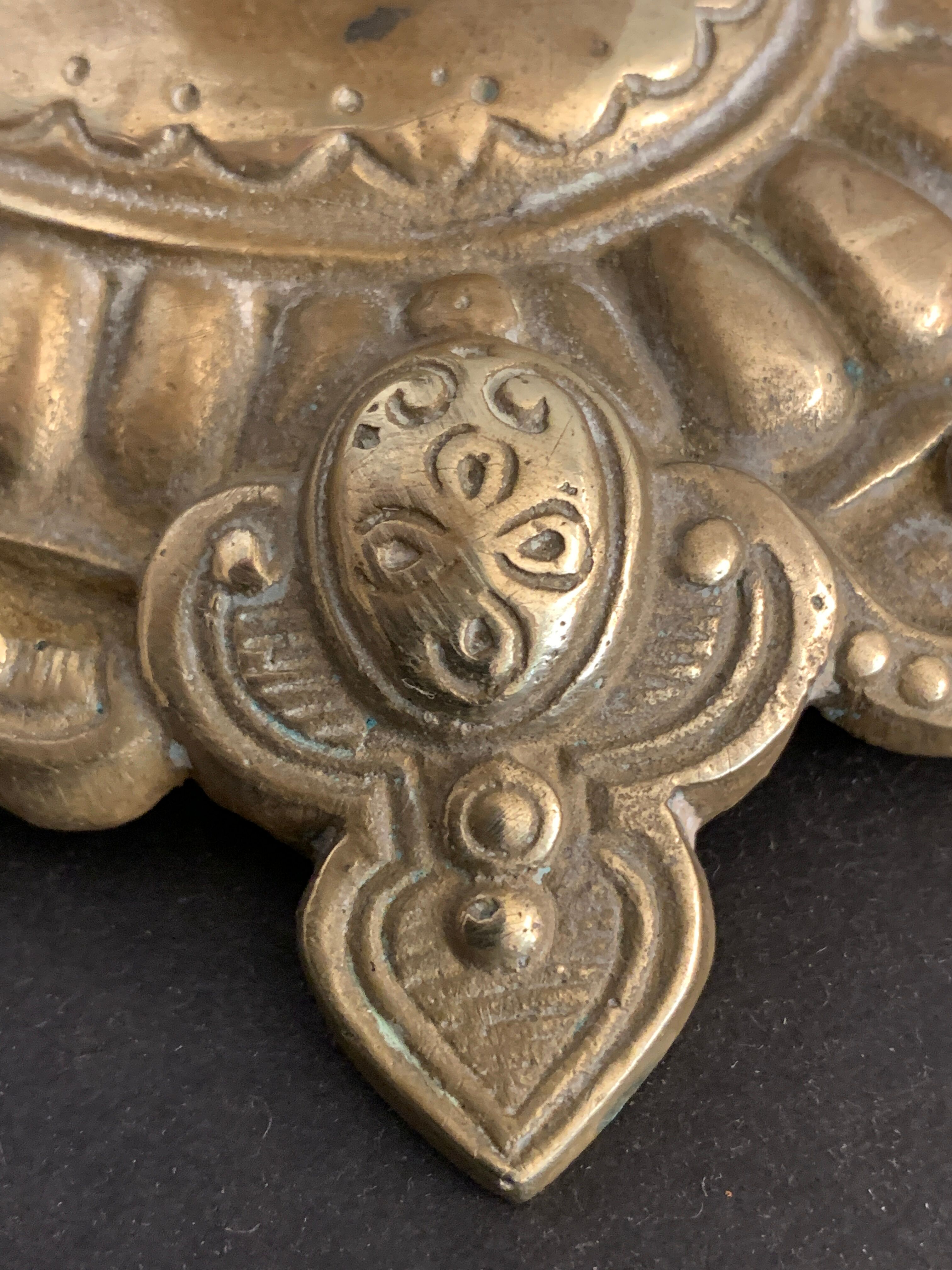 Brass heron heron animal candle holder