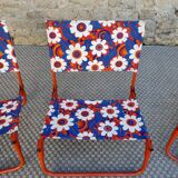 3 retro folding chairs, camping, beach, around 1970