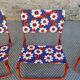 3 chaises pliantes rétro, camping, plage, vers 1970