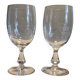 2 antique Baccarat crystal wine glasses, scales model, 1920s/30s