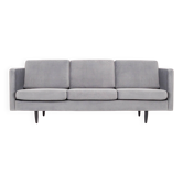 Sofa ALTA silver velour, Scandinavian design