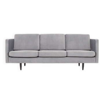 Sofa ALTA silver velour, Scandinavian design
