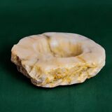 Beige alabaster ashtray by Romano Bianchi, Italy, 1970s