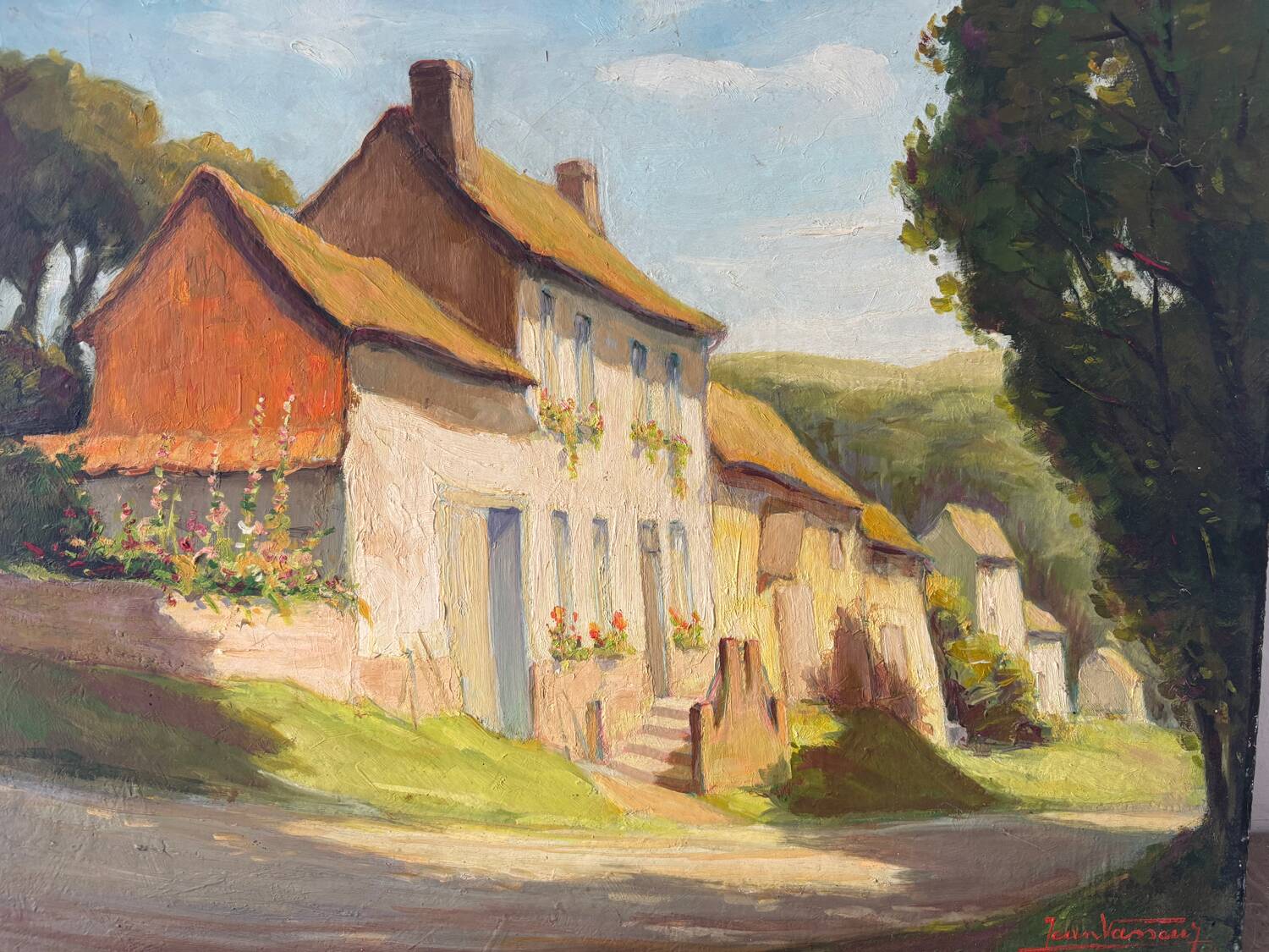 Paysage de maison de campagne