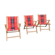 Trio de chaises pliantes