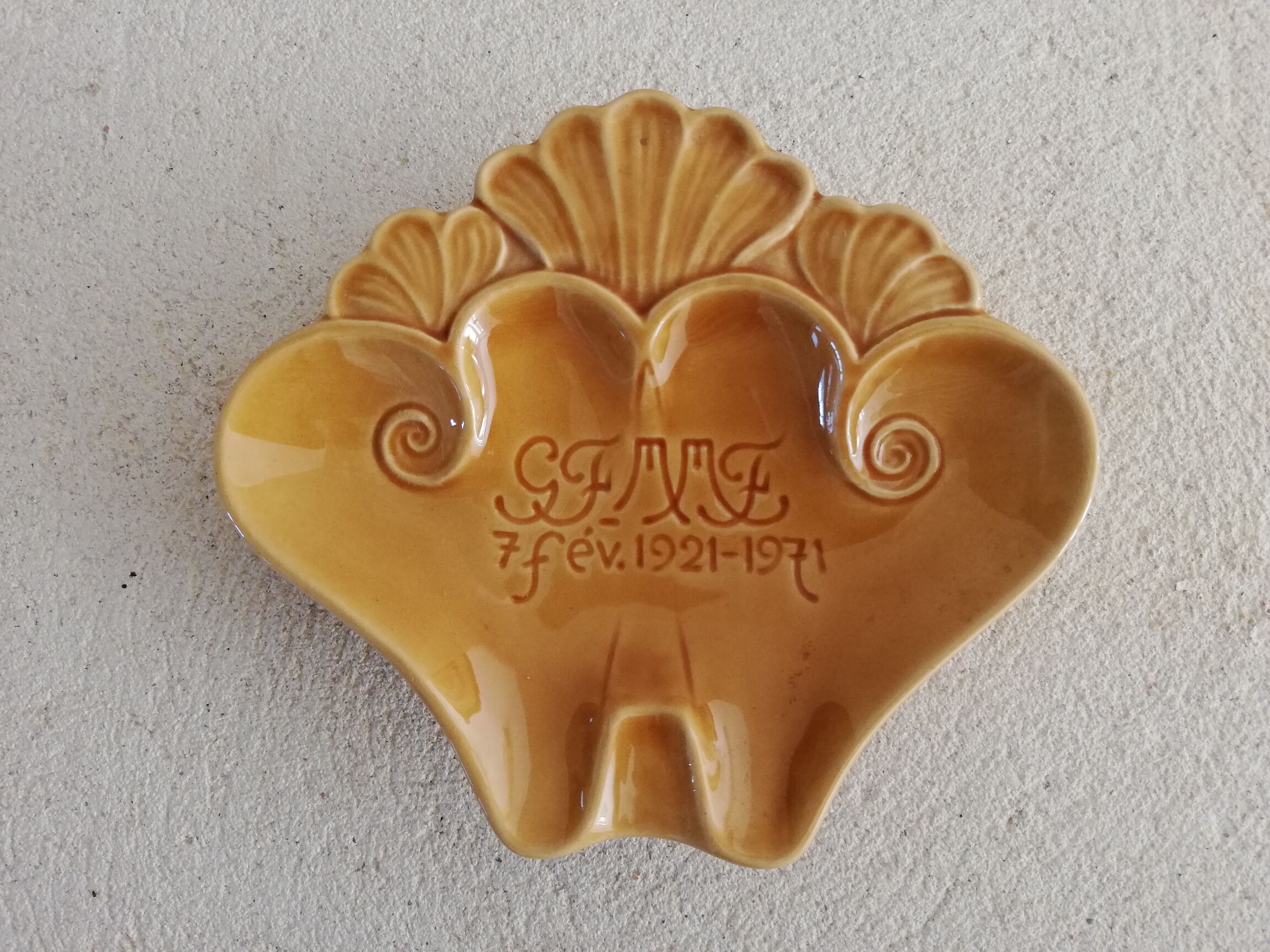 Vintage ashtray in Desvres earthenware