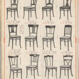 Chaise de salle à manger Jugendstil très rare n°522 par Thonet