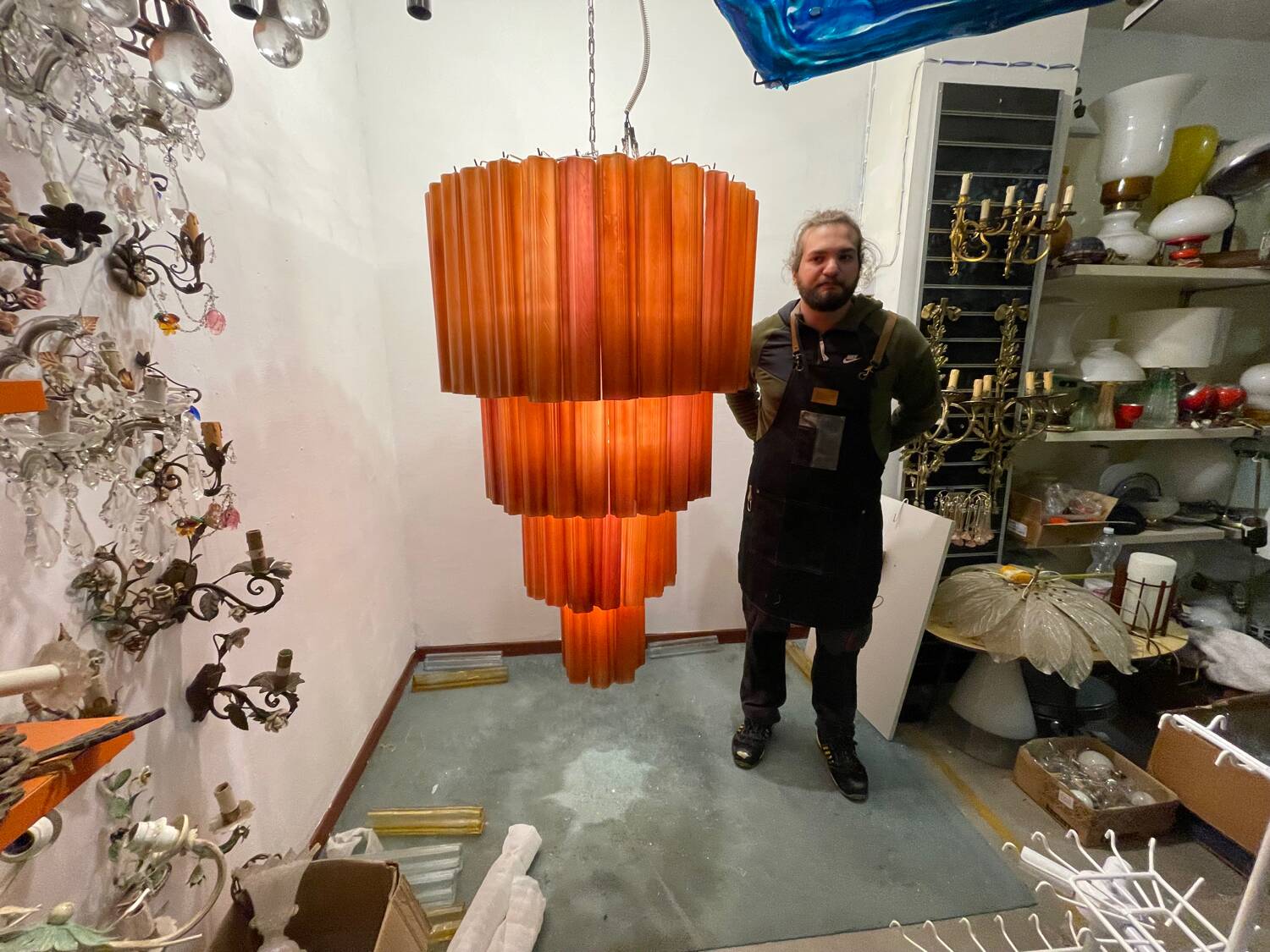 Extra Large Tube Tronchi Chandelier 21 Lights