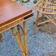 Vintage dining room attributed to Audoux and Minet in bamboo and rattan