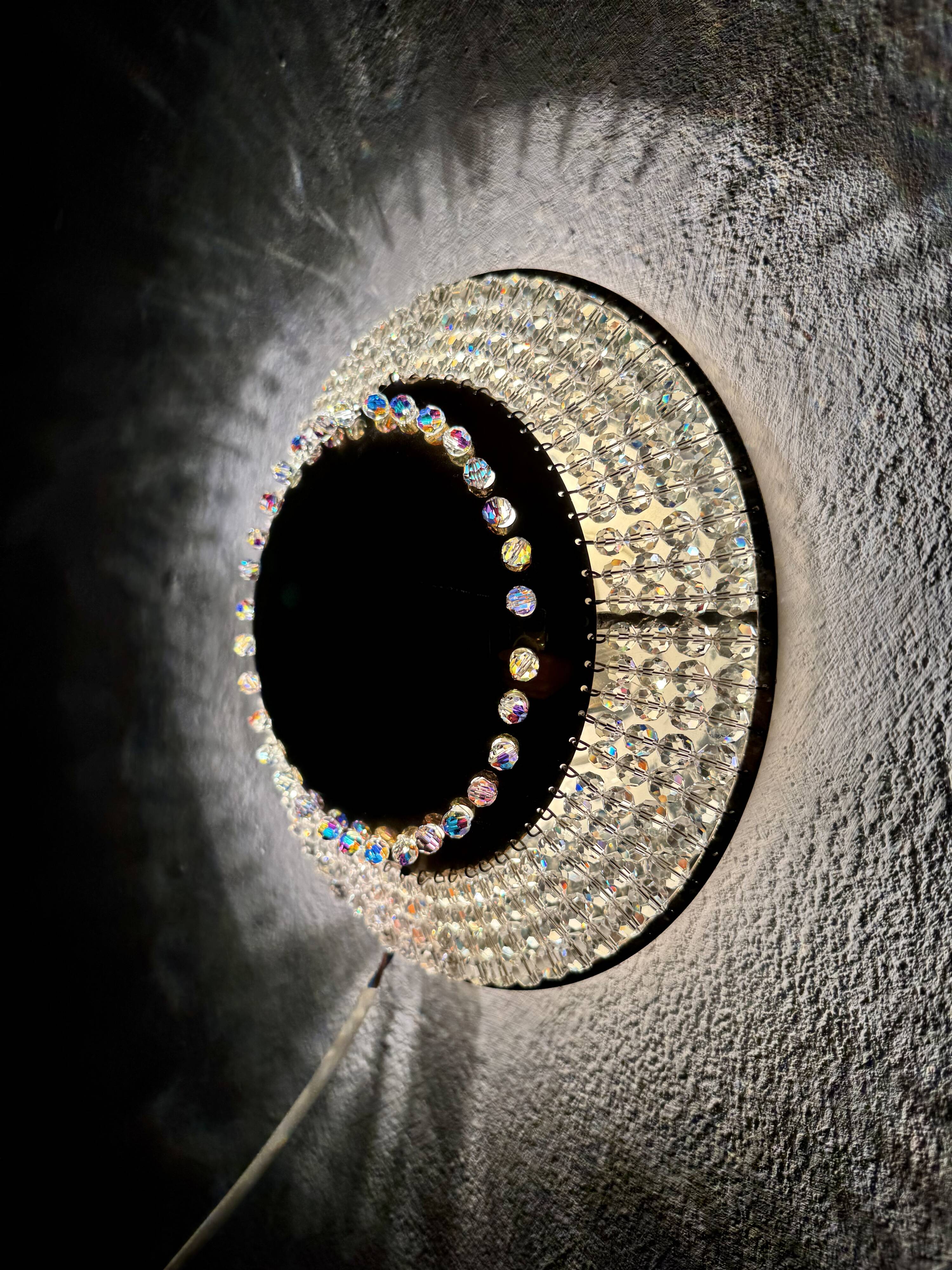 Crystal Glass Wall Lamp or Flush Light