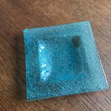 Plat en verre gouttes Murano bleu
