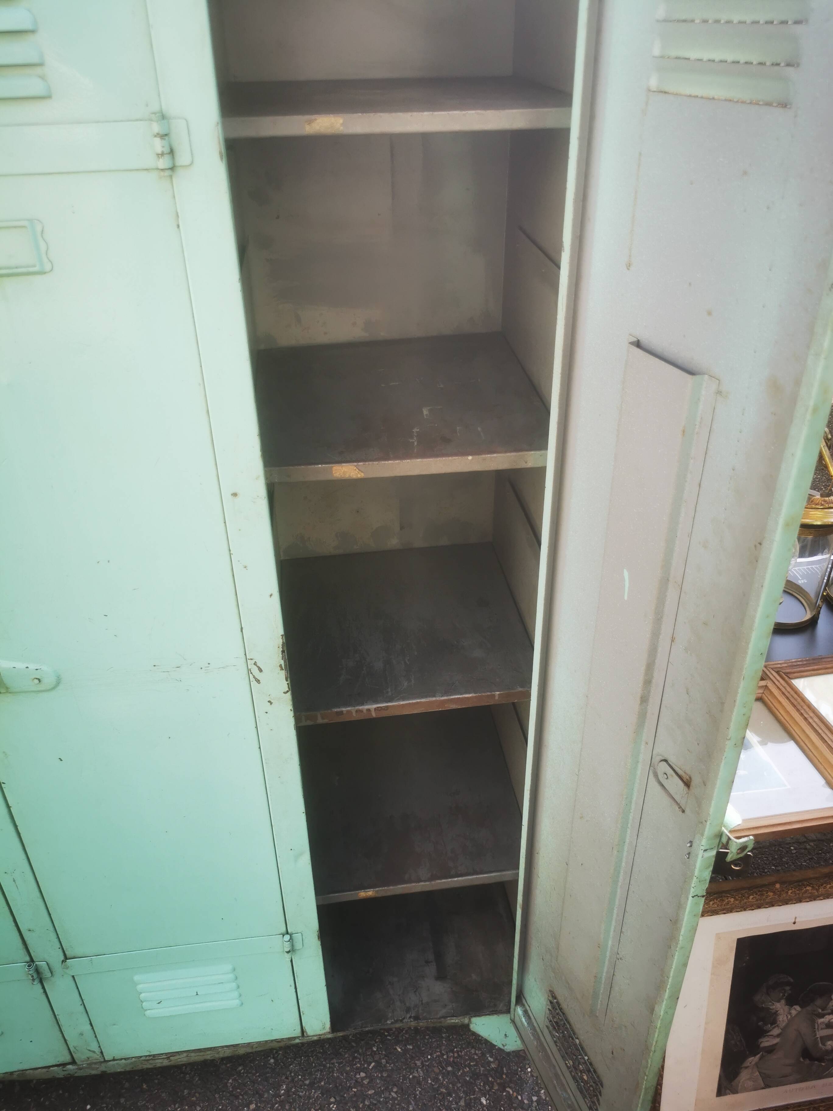 Vintage metal locker cabinet