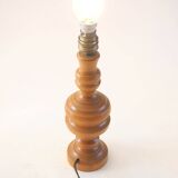 Turned wooden lamp base