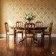 Antique walnut chairs with upholstered seats in fabric, Italy, late 19th century.