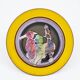 Gilbert Portanier Unique Art Yellow Pottery Plate Signed - 1982 - Vallauris