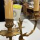 Pair of Louis XV wall lamps in gilded bronze