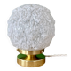 Vintage Art Deco globe table lamp in white Clichy glass