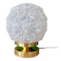 Vintage Art Deco globe table lamp in white Clichy glass