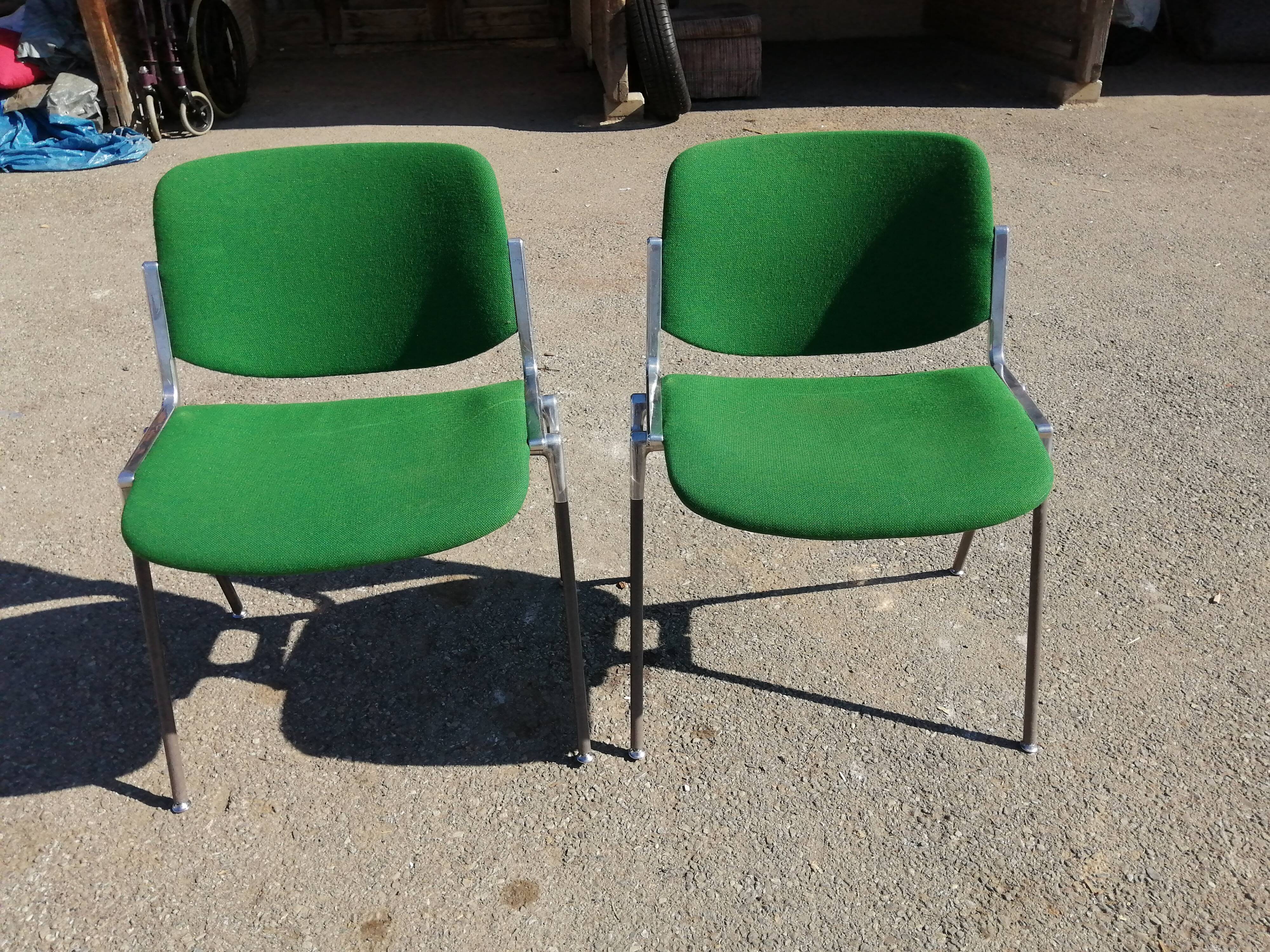 Duo de chaises Castelli DSC106 vert vintage