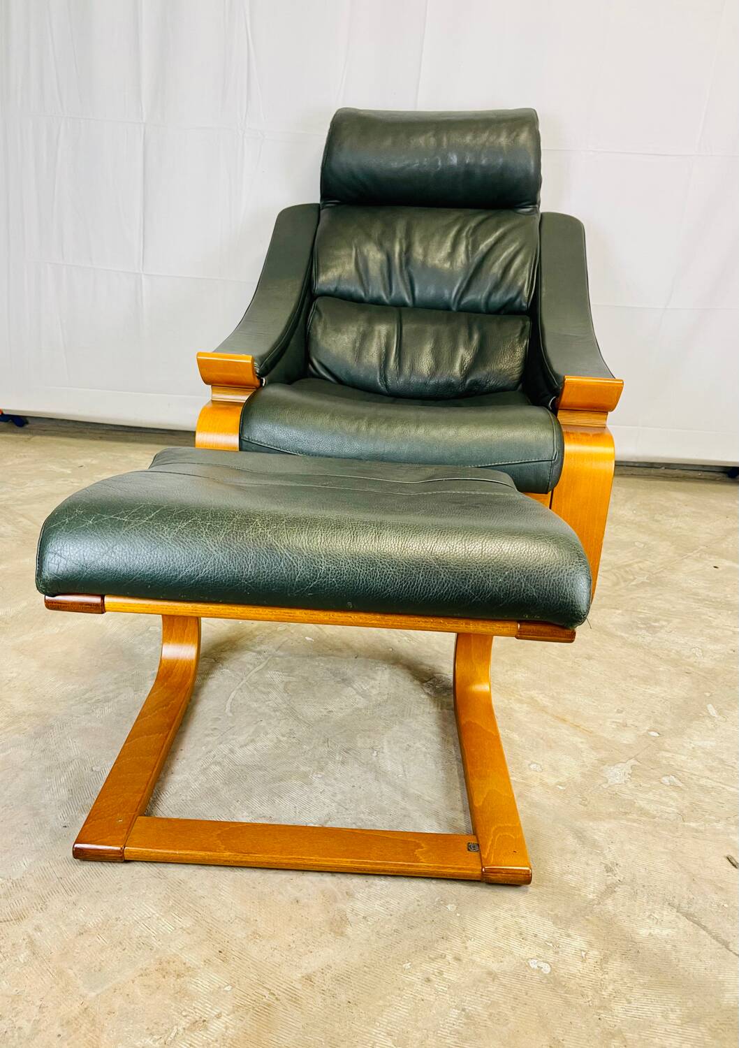 Kroken armchair and footstool by Nelo Möbel Sweden.