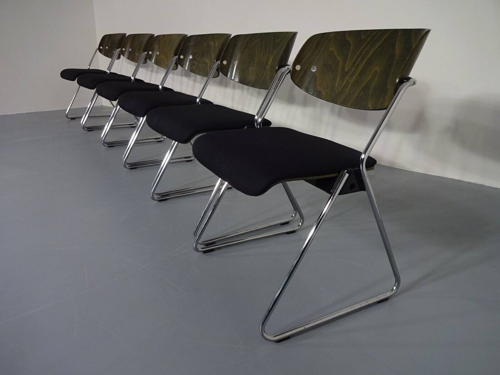 Side Chairs by Georg Leowald for Wilkhahn, 1960s, Set of 6