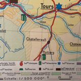 Ancienne carte scolaire Hachette – Bassin parisien & Région parisienne