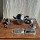 Tea set including teapot, milk jug, sugar bowl and butter dish