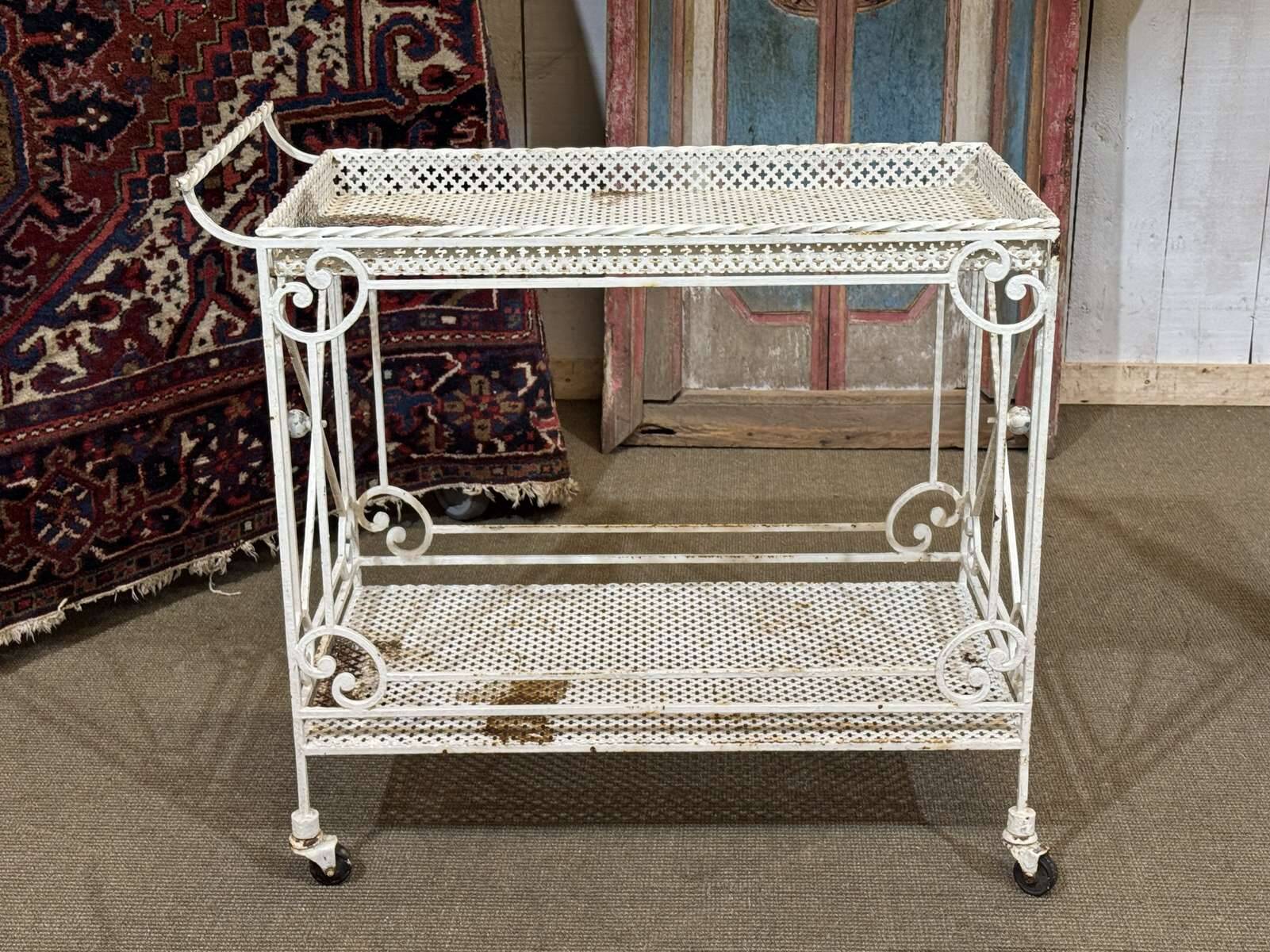 Wrought iron dessert table from the 1950s.