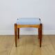 Edmund Homa stool blue boucle seat light blue