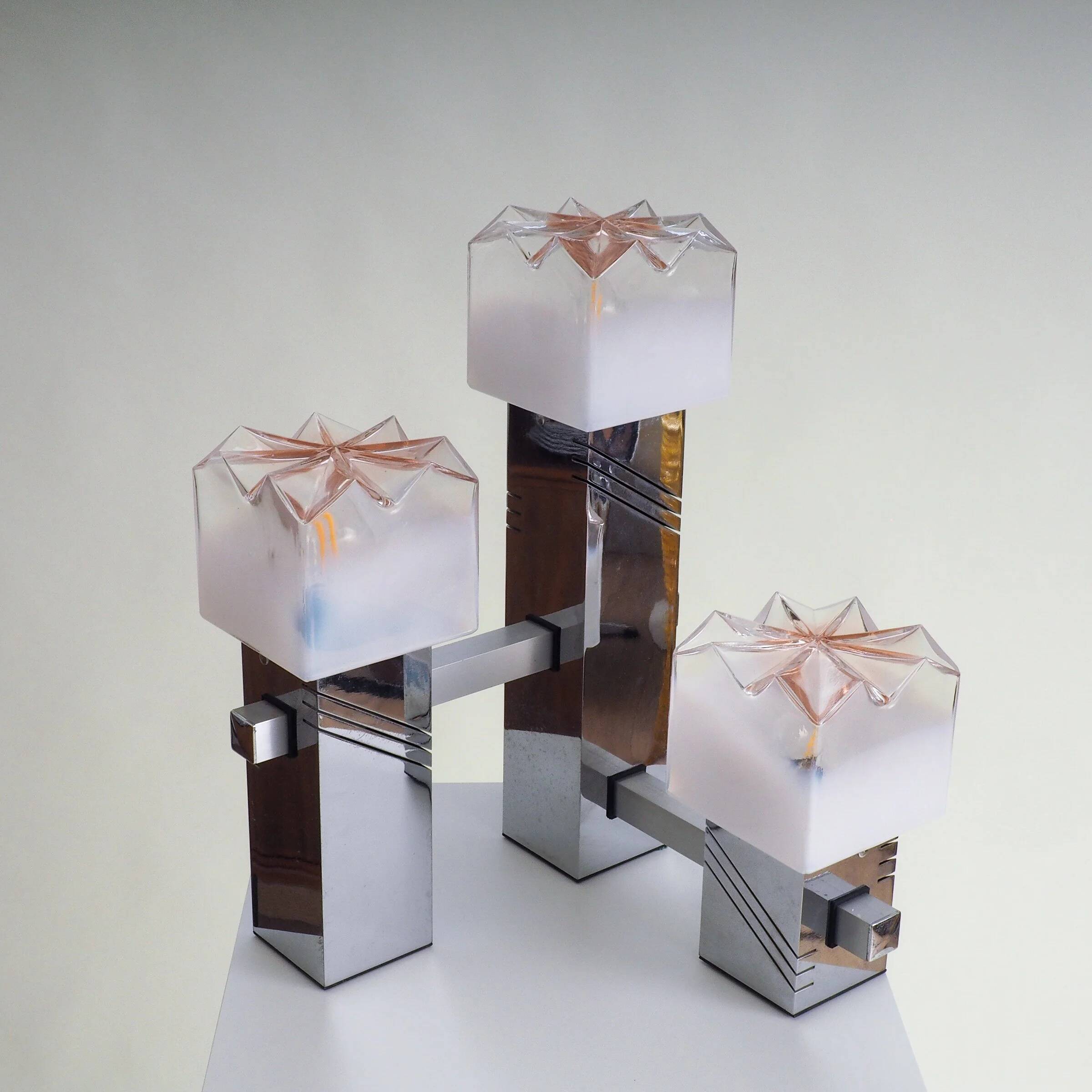 Table lamp with Murano glass shades by Gaetano Sciolari