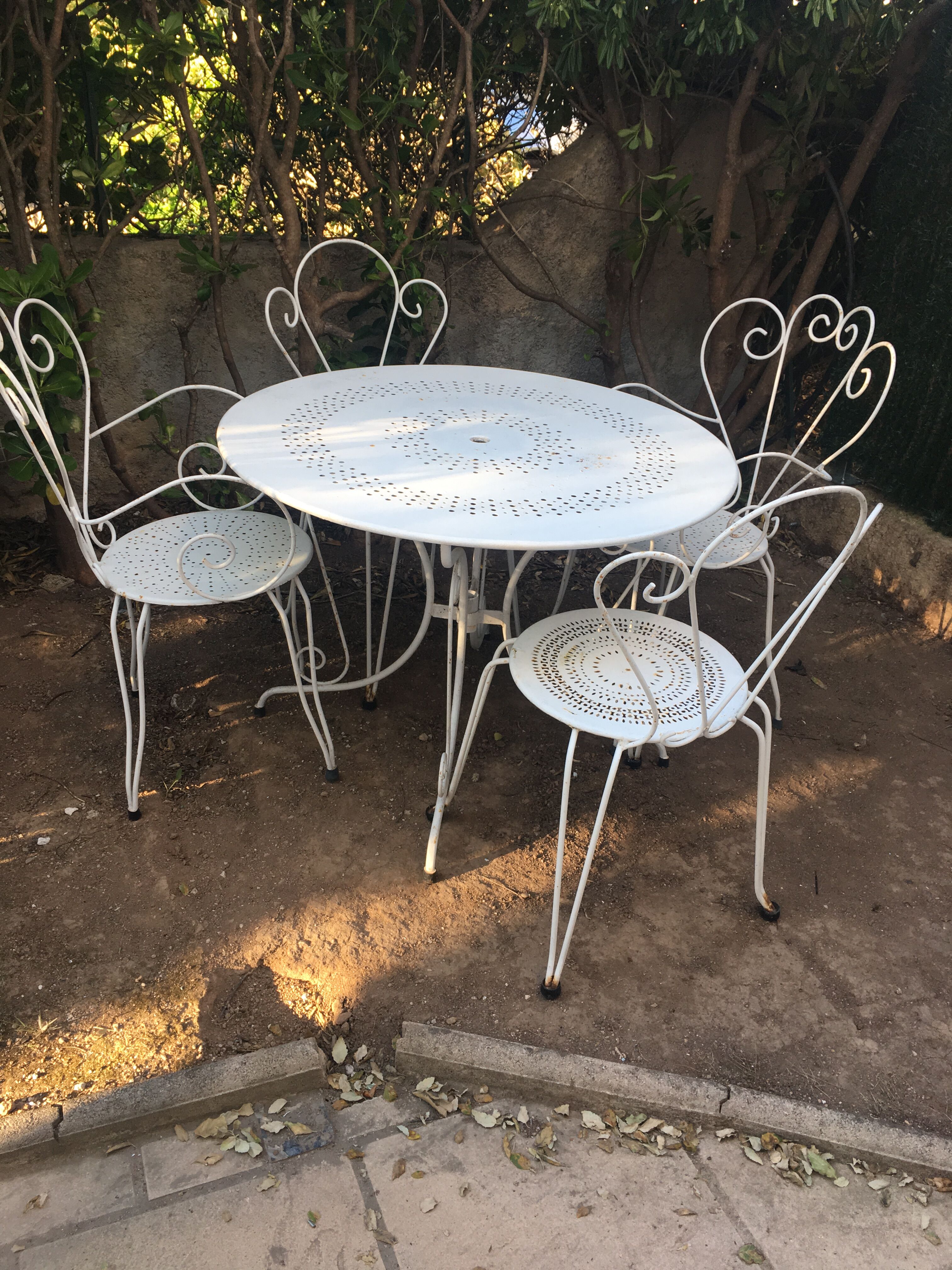 Salon de jardin fer forgé