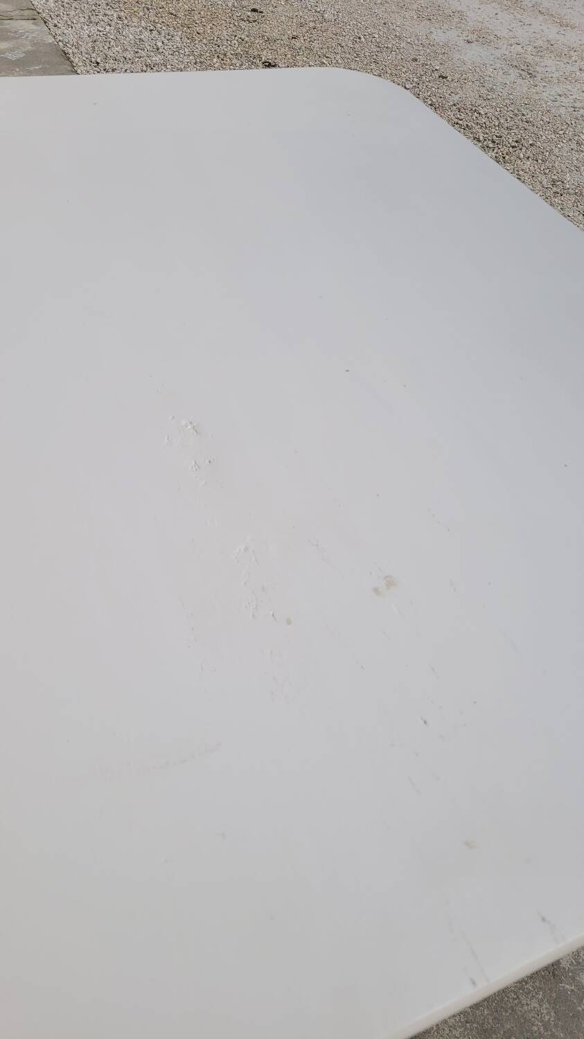 Antique patinated bistro farmhouse table, one drawer