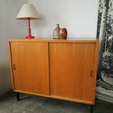 Vintage sideboard sliding doors 1970