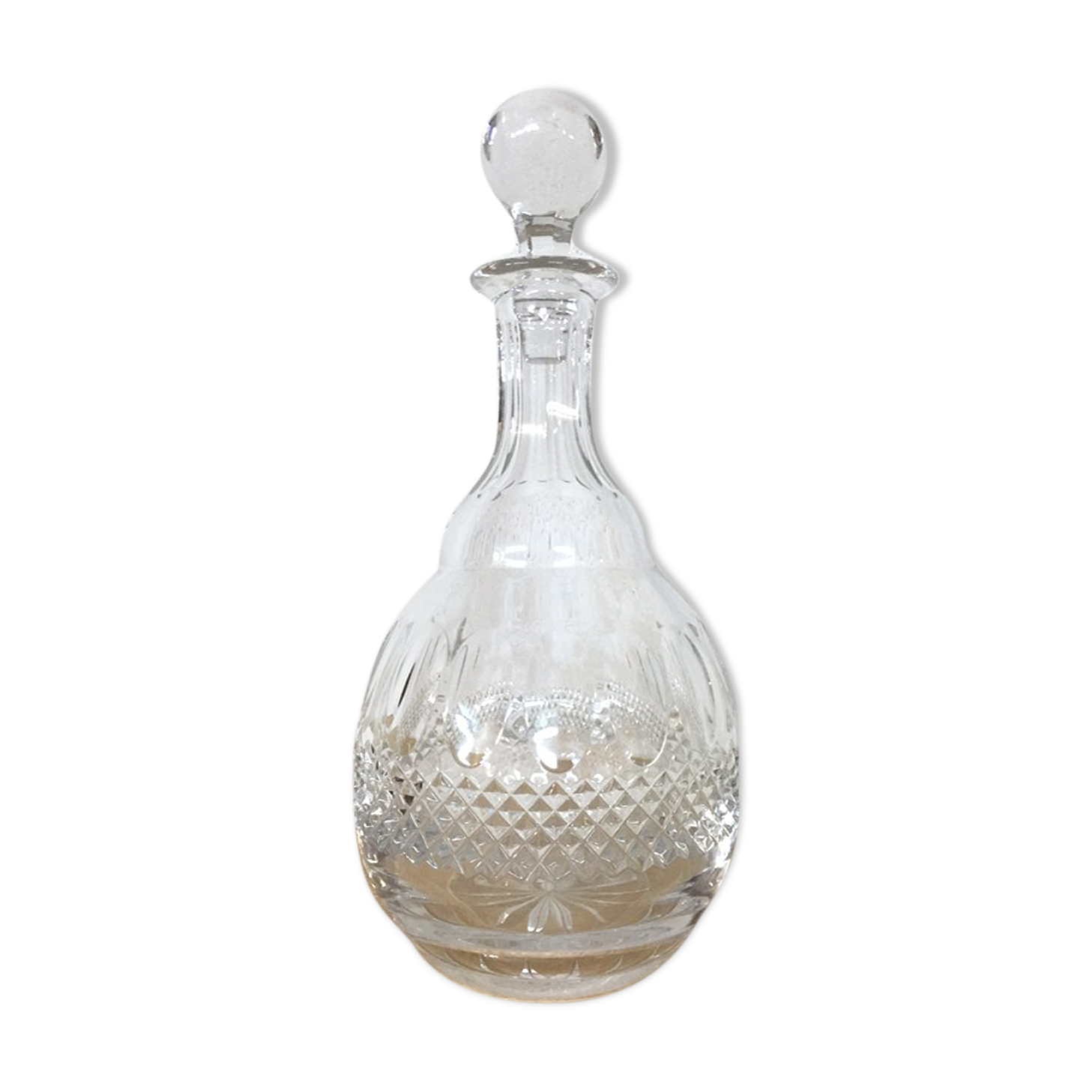 Carafe ancienne en cristal blanc