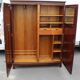2 x door mahogany wardrobe .