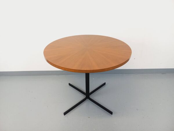 Grande table basse ronde style scandinave vintage modulable en table