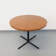 Grande table basse ronde style scandinave vintage modulable en table