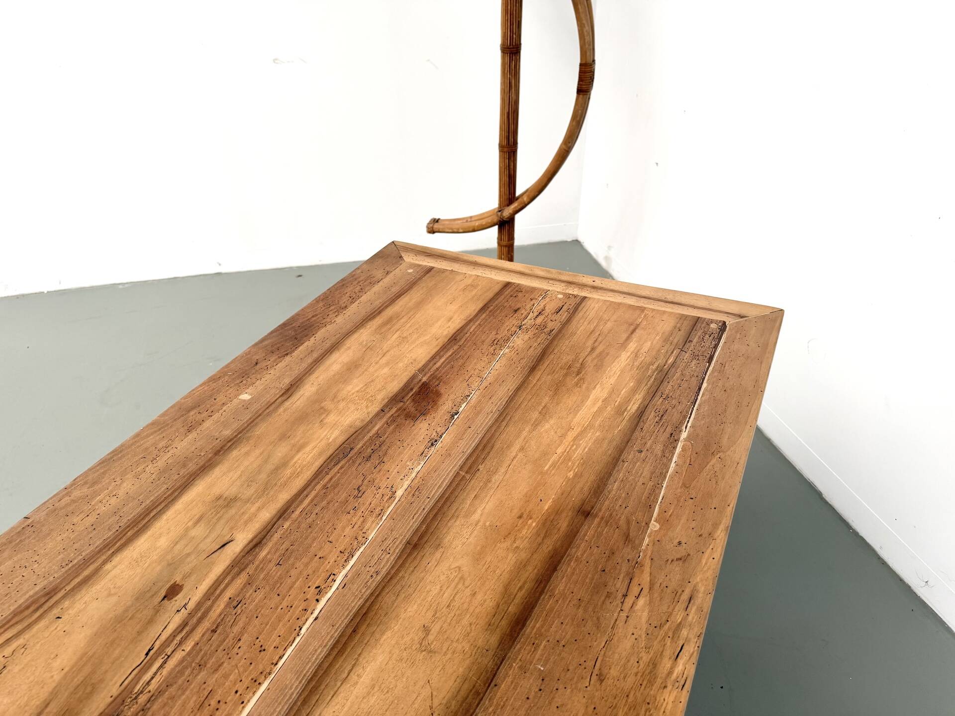 Solid walnut farmhouse table, 1950s.